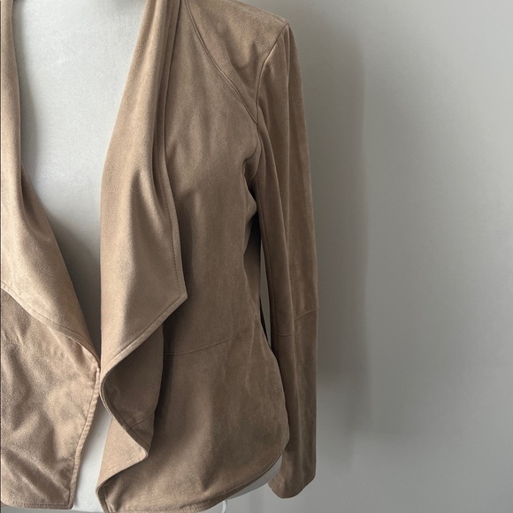 BB Dakota Faux Suede Tan Draped Jacket Size S - Picture 4 of 7